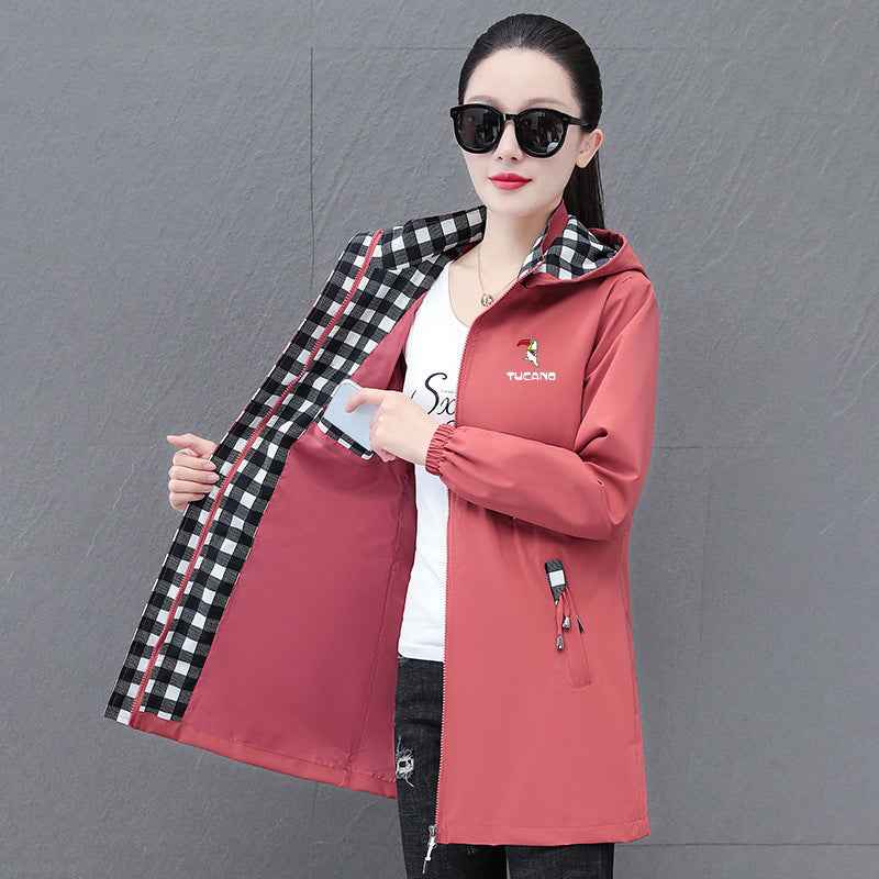 Women's Oversized Hooded Zip Jacket – Loose Fit, Long Sleeve | M–4XL