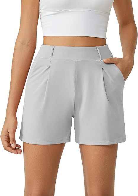 Women's Mid-Waist Colour-Block Chenille Straight-Leg Shorts