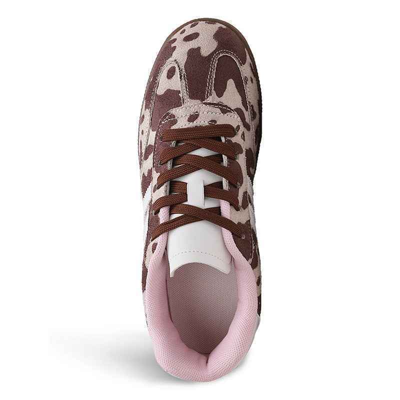 Retro Low-Top Sneakers — Flat Sole, Beige, EU 36–41