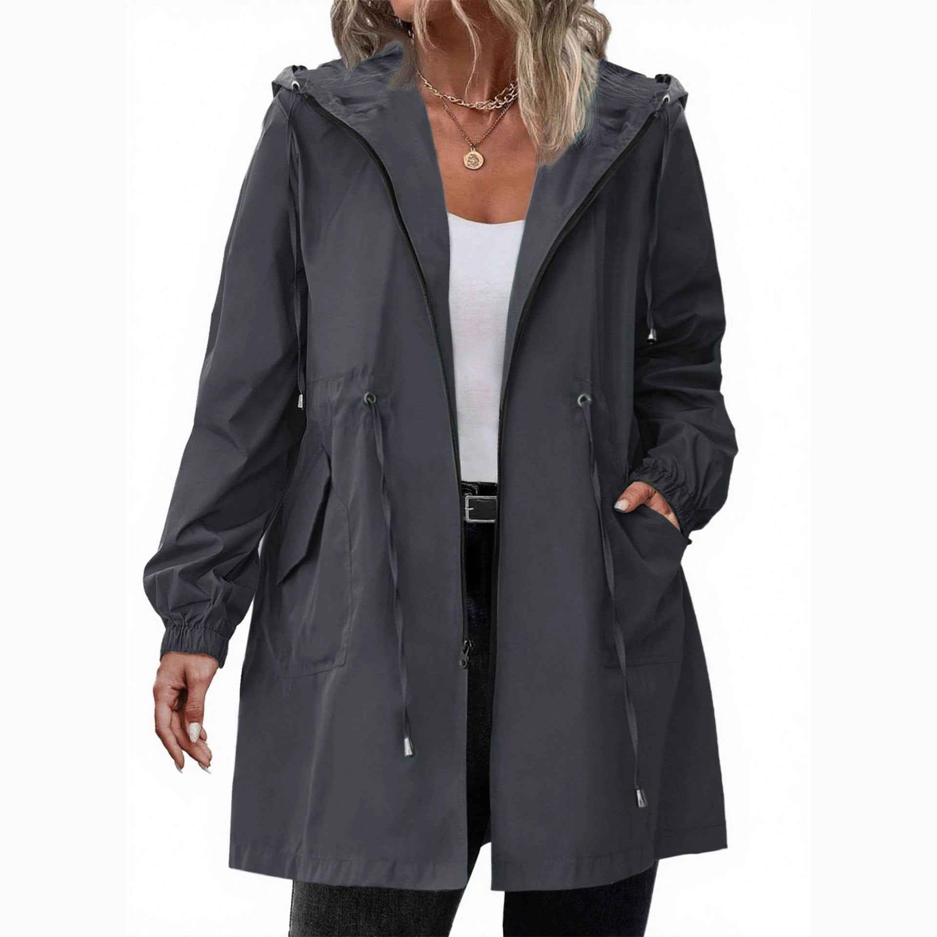 Plus-size Womens Outdoor Sportswear Lightweight Windbreaker