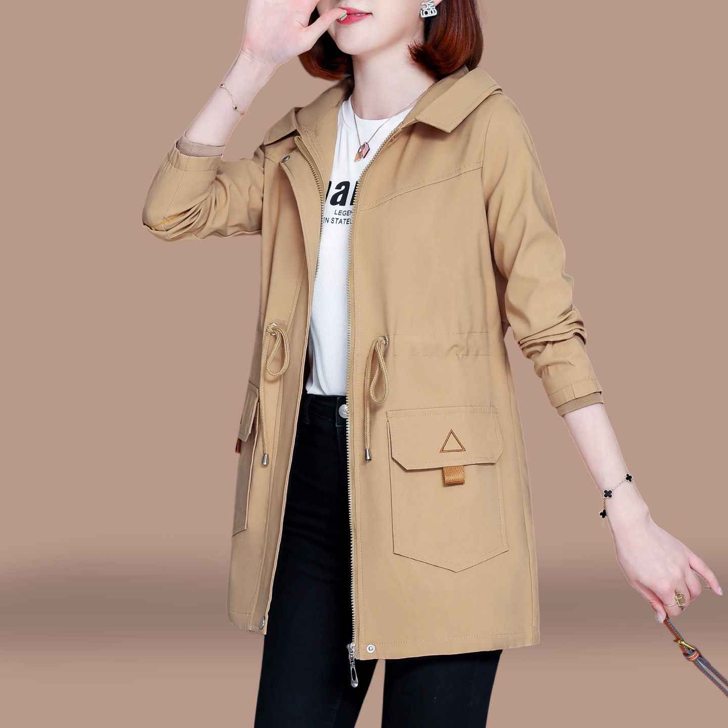 Elegant Loose-Fit Windproof Jacket — 4 Colours, M–4XL