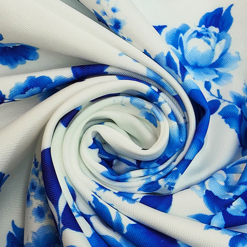 Floral Print High-Waist Sleeveless Princess Maxi Dress