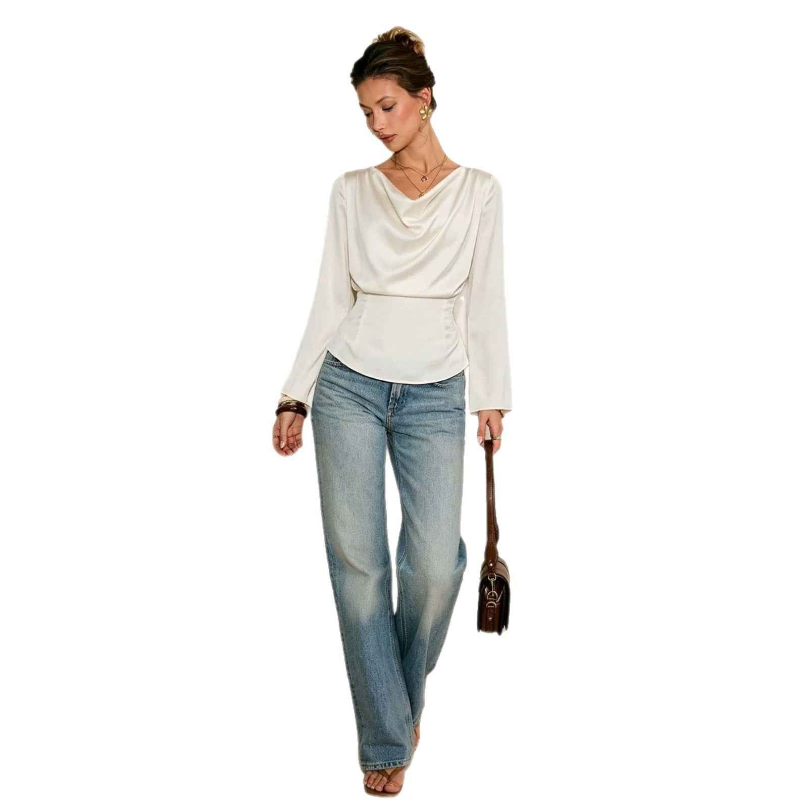 Lace-up Waist-cinching Figure-flattering Top