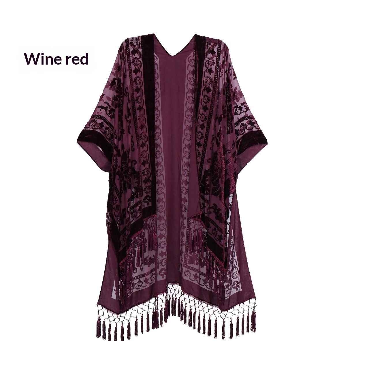 Bohemian Fringed Shawl – Handmade Long Wrap, 19 Colors