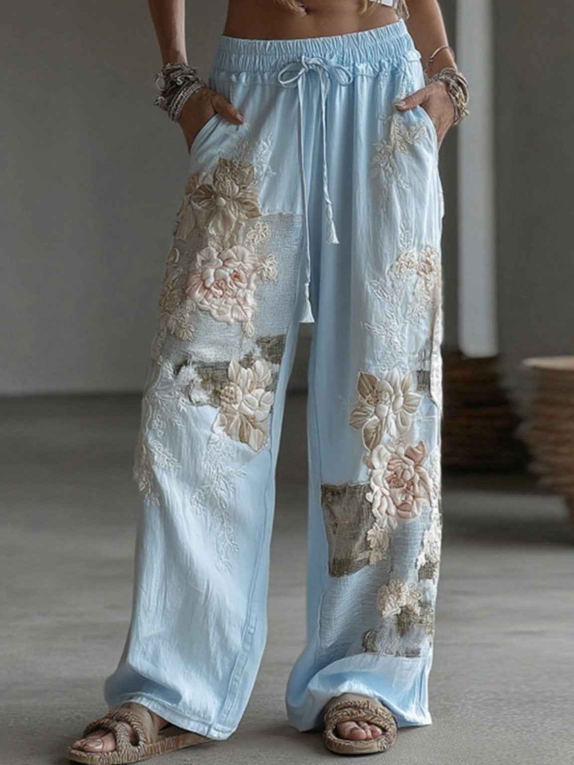 Women's Wide-Leg Trousers – Elegant Straight Cut, S–5XL
