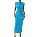 Sleeveless High-Waist Bodycon Maxi Dress