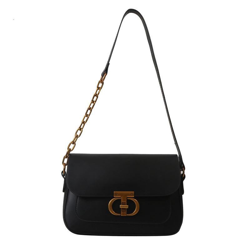 Korean-Style PU Shoulder Bag – Minimalist Square Everyday Bag