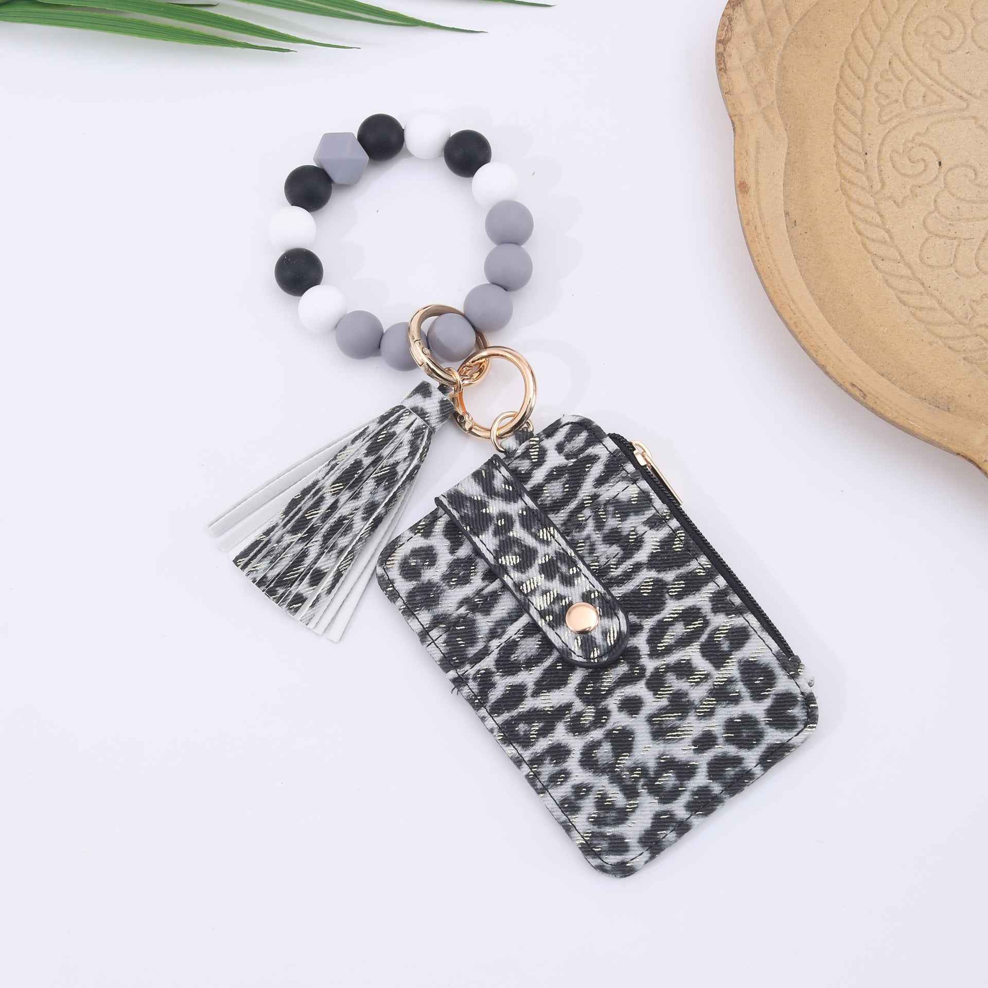 Bead Weave Card Holder & Coin Purse – Waterproof PU Wallet