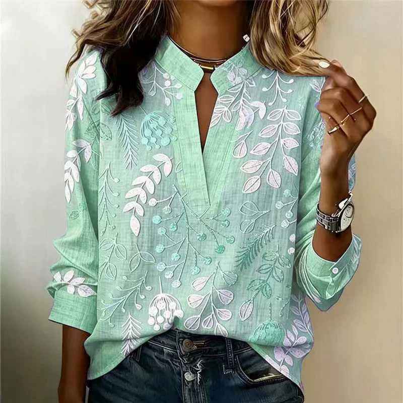 Pullover Versatile Spring Summer Long-sleeve Blouse Top