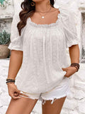 White One-Shoulder Open-Back Blouse