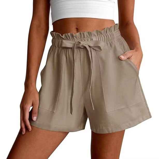 Women's Drawstring High-Waist Casual Shorts