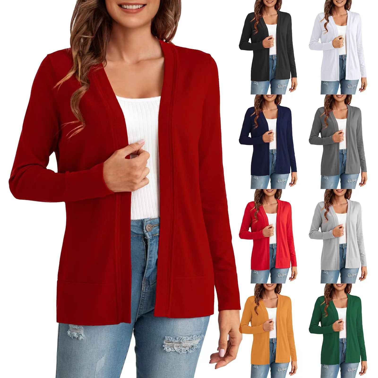 Loose Knitted Cardigan Coat – Casual All-Match Style