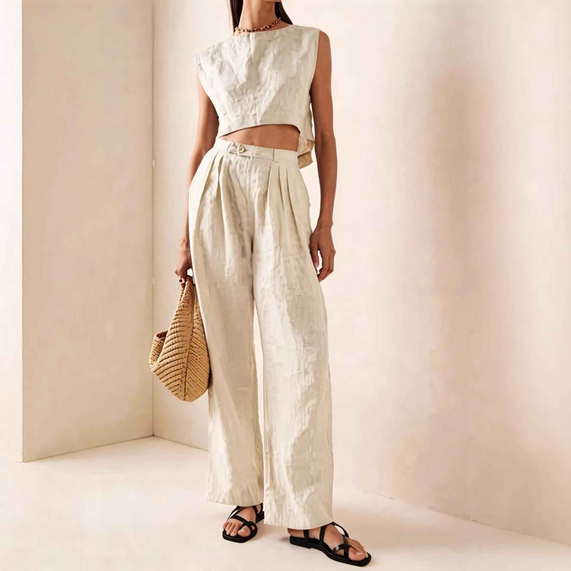 Crew-Neck Loose Co-Ord Set — 5 Colours