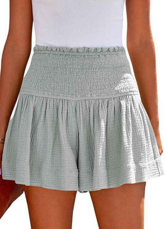 Women's High-Waisted Casual Shorts – Elastic Waist