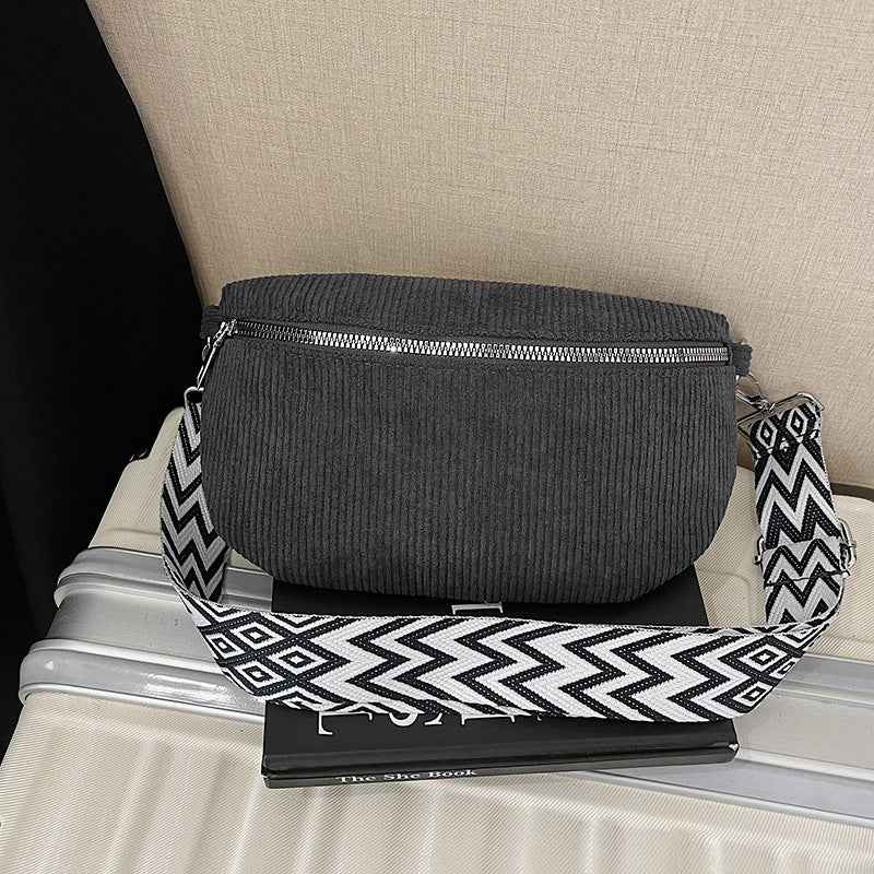 Corduroy Crossbody Bag — 4 Colours