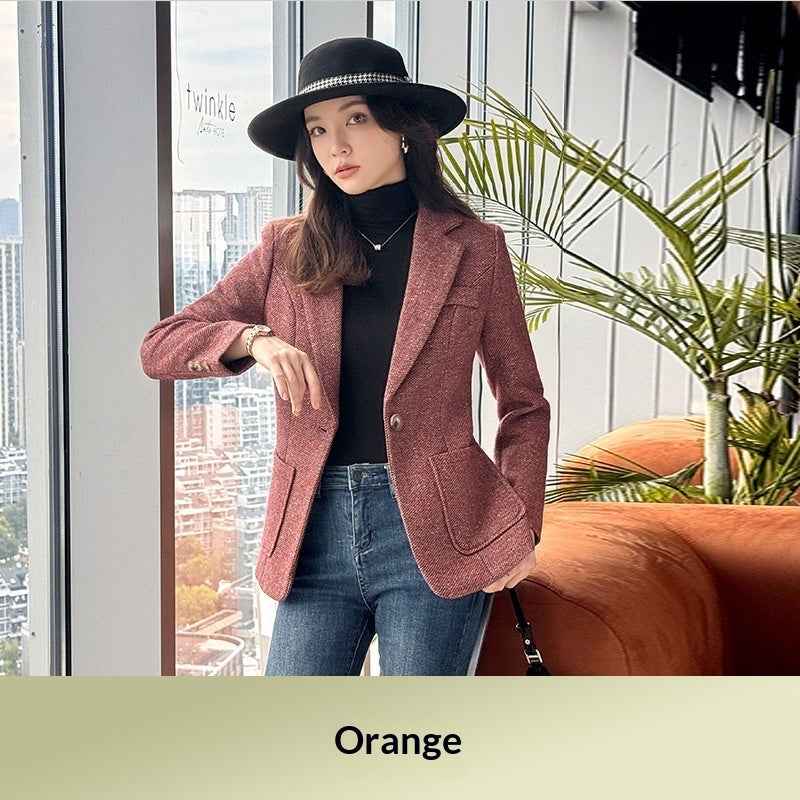 Slim-Fit Suit Jacket — Women's Structured Blazer