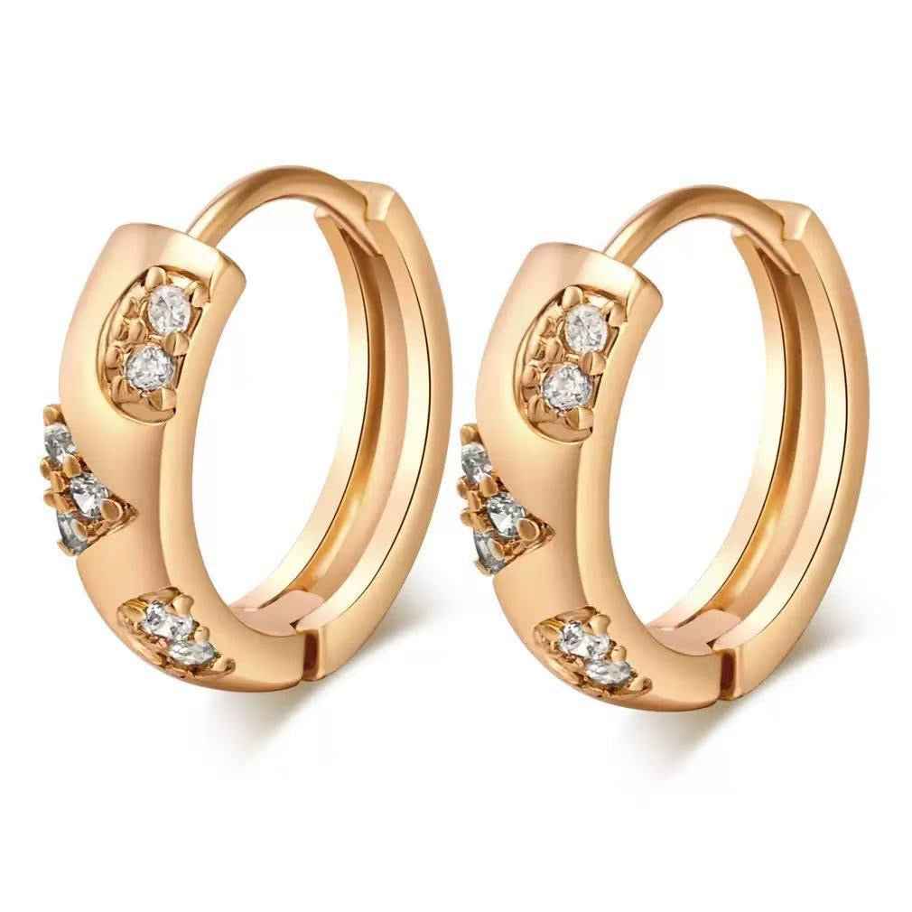 Micro Paved Cubic Zirconia Earrings Women Vintage Retro Earrings Fashion Versatile Popular Jewelry