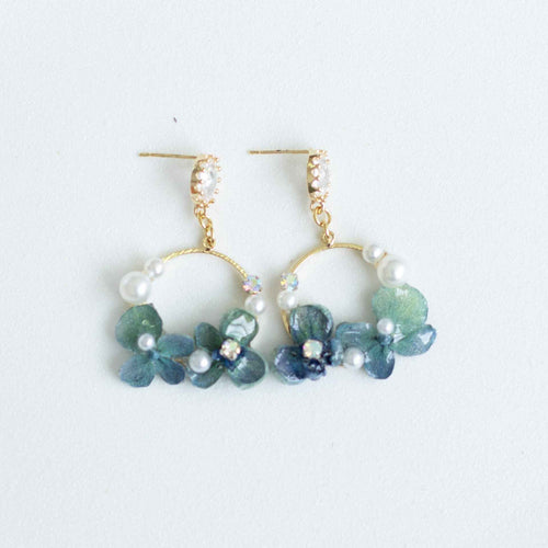 925 Sterling Silver Hydrangea Petal Earrings