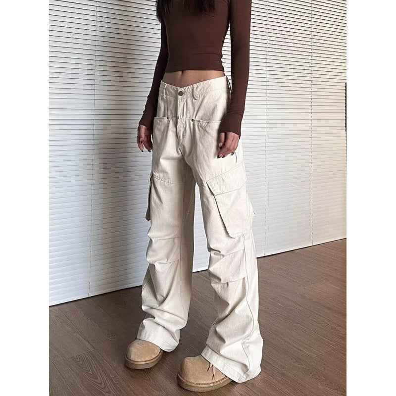 Loose-fit Pleated Paratrooper-style Niche Outdoor Tactical Pants