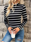 Women's French-Style Striped Long-Sleeve Top — 2 Colours