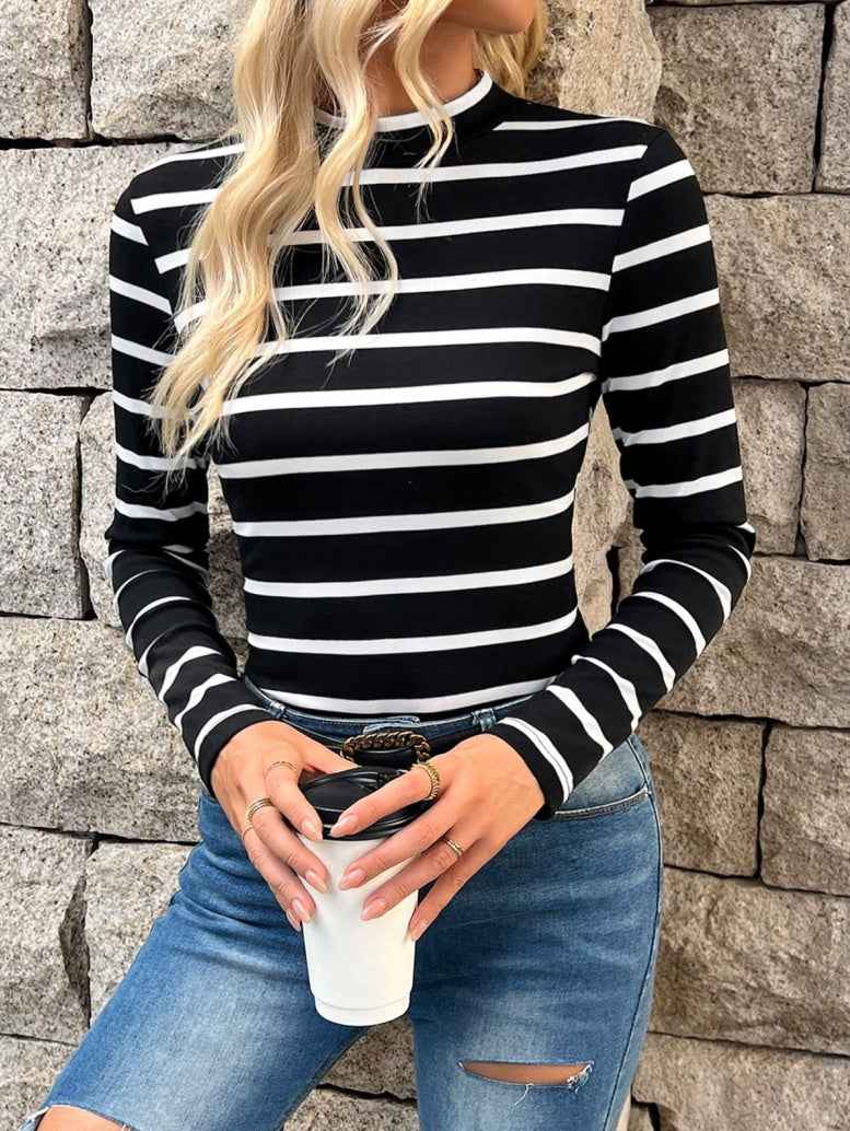 Women's French-Style Striped Long-Sleeve Top — 2 Colours