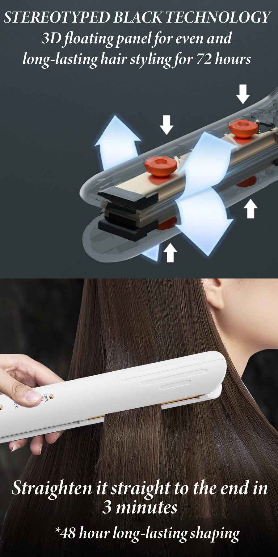 2-in-1 Hair Straightener & Curling Iron