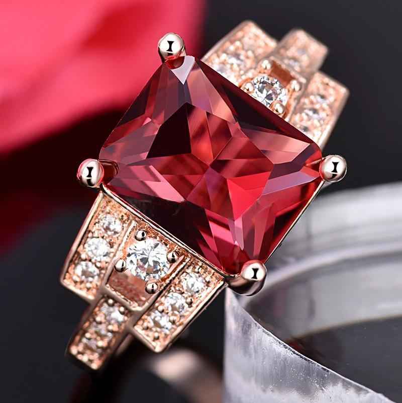 Geometric Rose-gold Plated Ring Jewelry