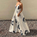 Women's White Floral Strapless Open-Back Fairy Dress — Patchwork Detail