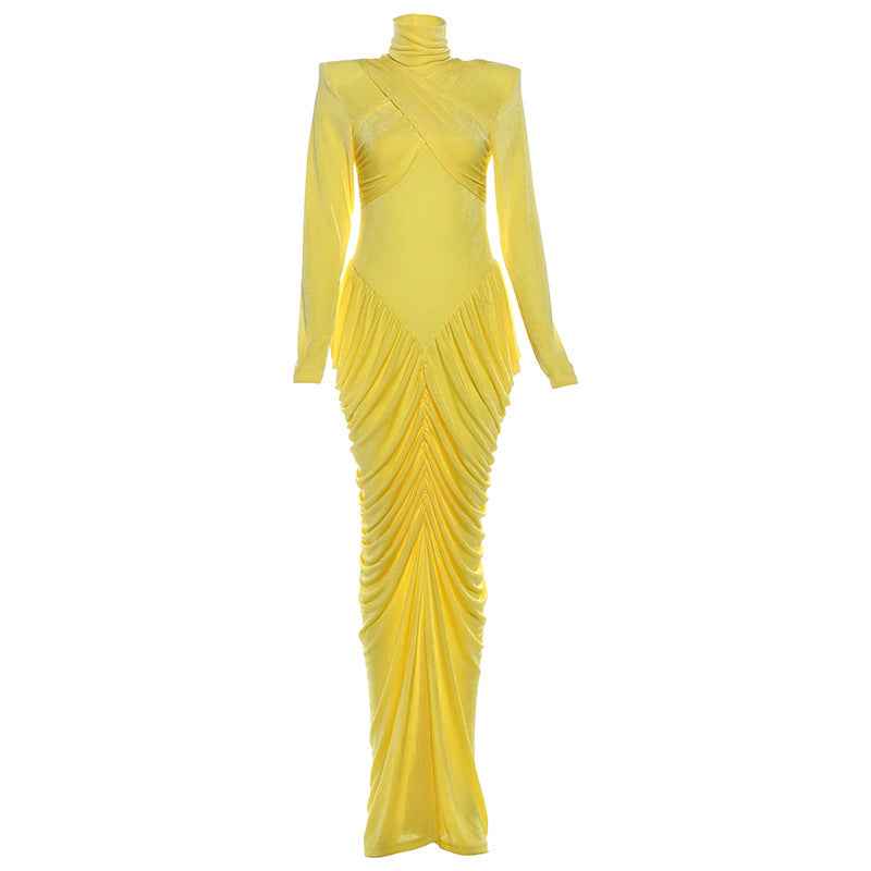 Women's High-Neck Open-Back Mermaid Bodycon Dress