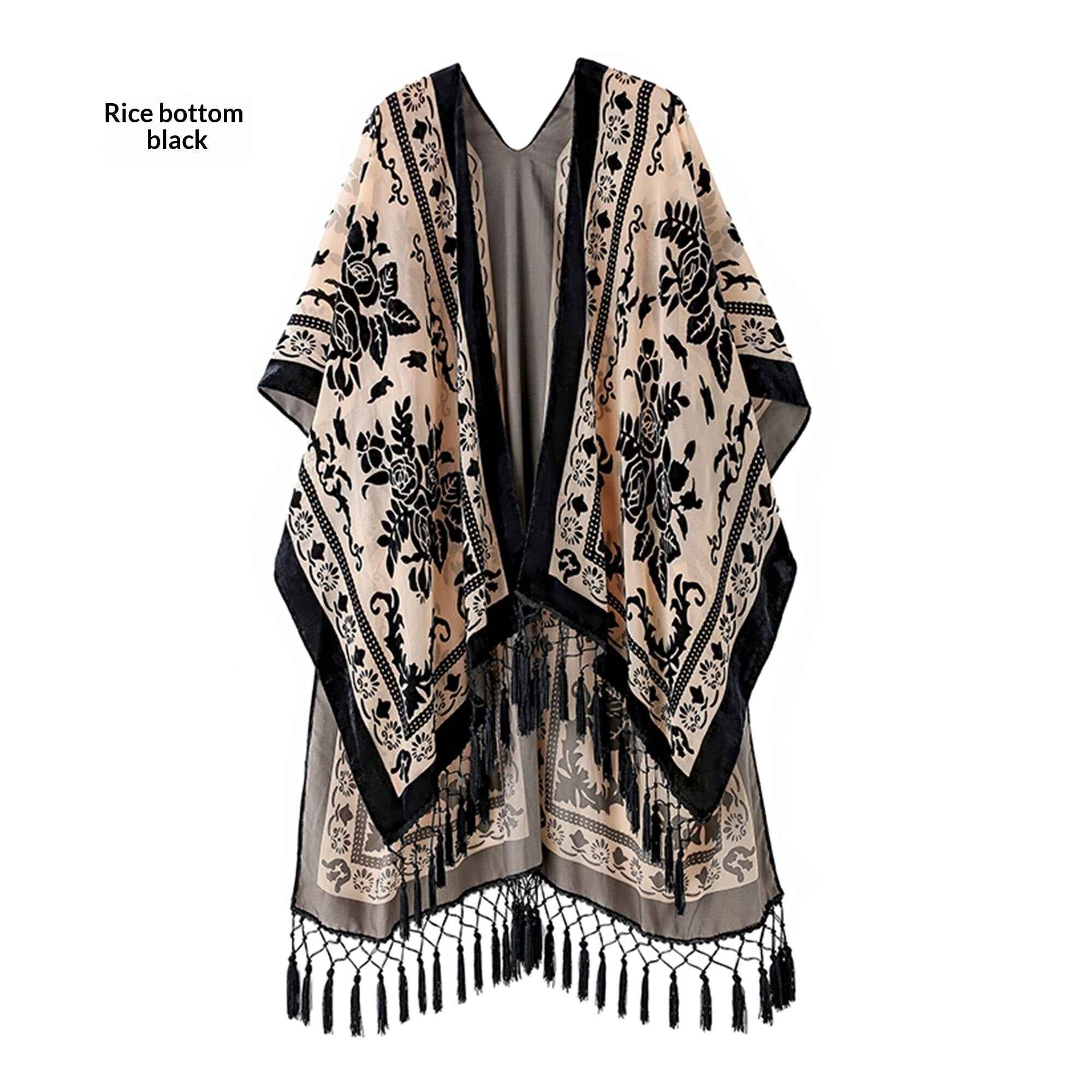 Bohemian Fringed Shawl – Handmade Long Wrap, 19 Colors