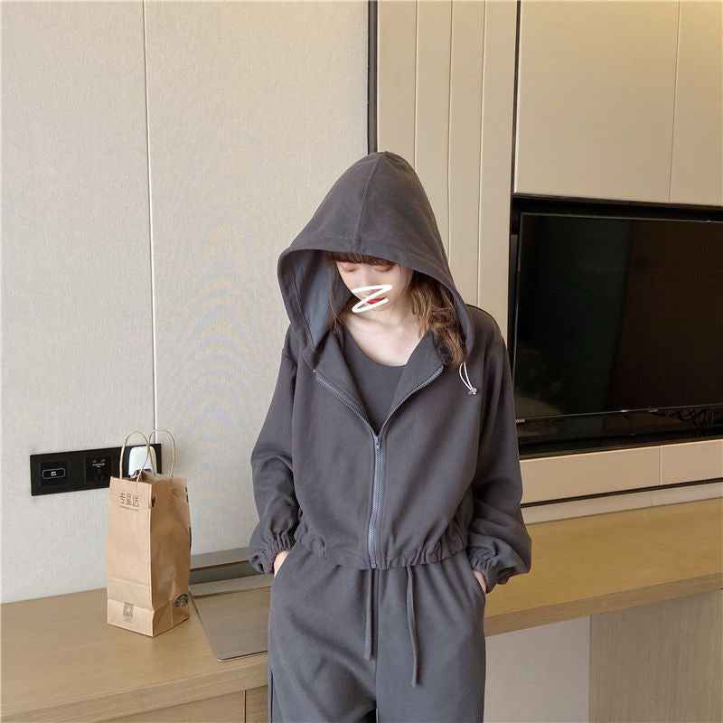 Women's 3-Piece Hooded Tracksuit Set
