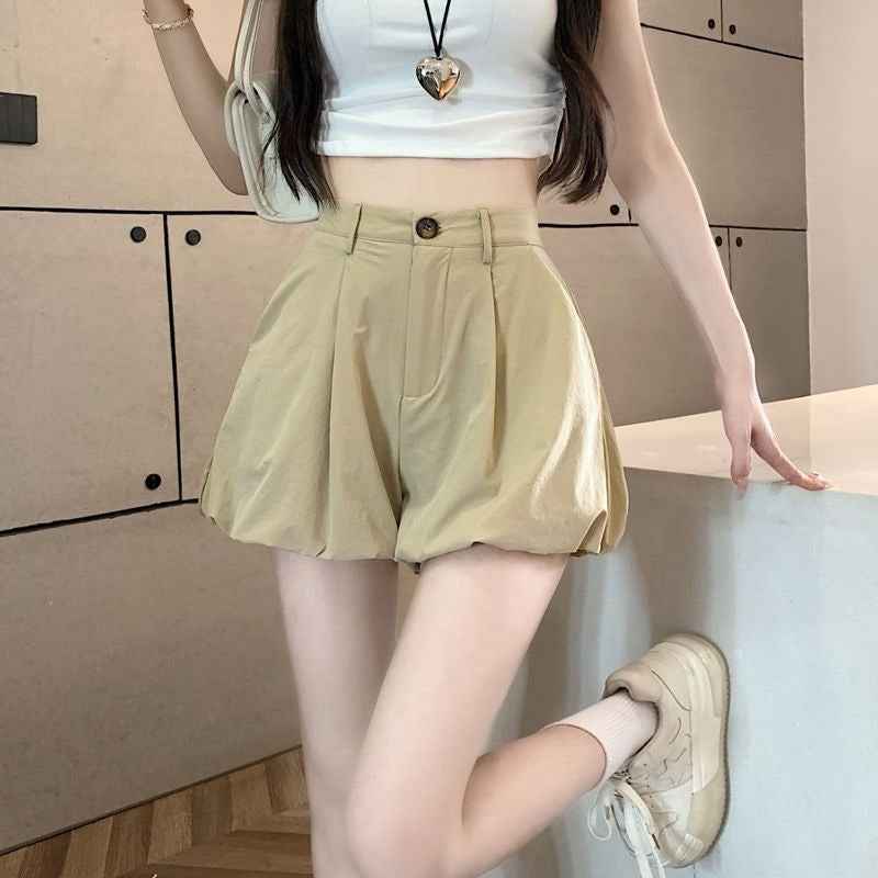 Wide-Leg Cropped Trousers – High-Waist Casual Pants for Women