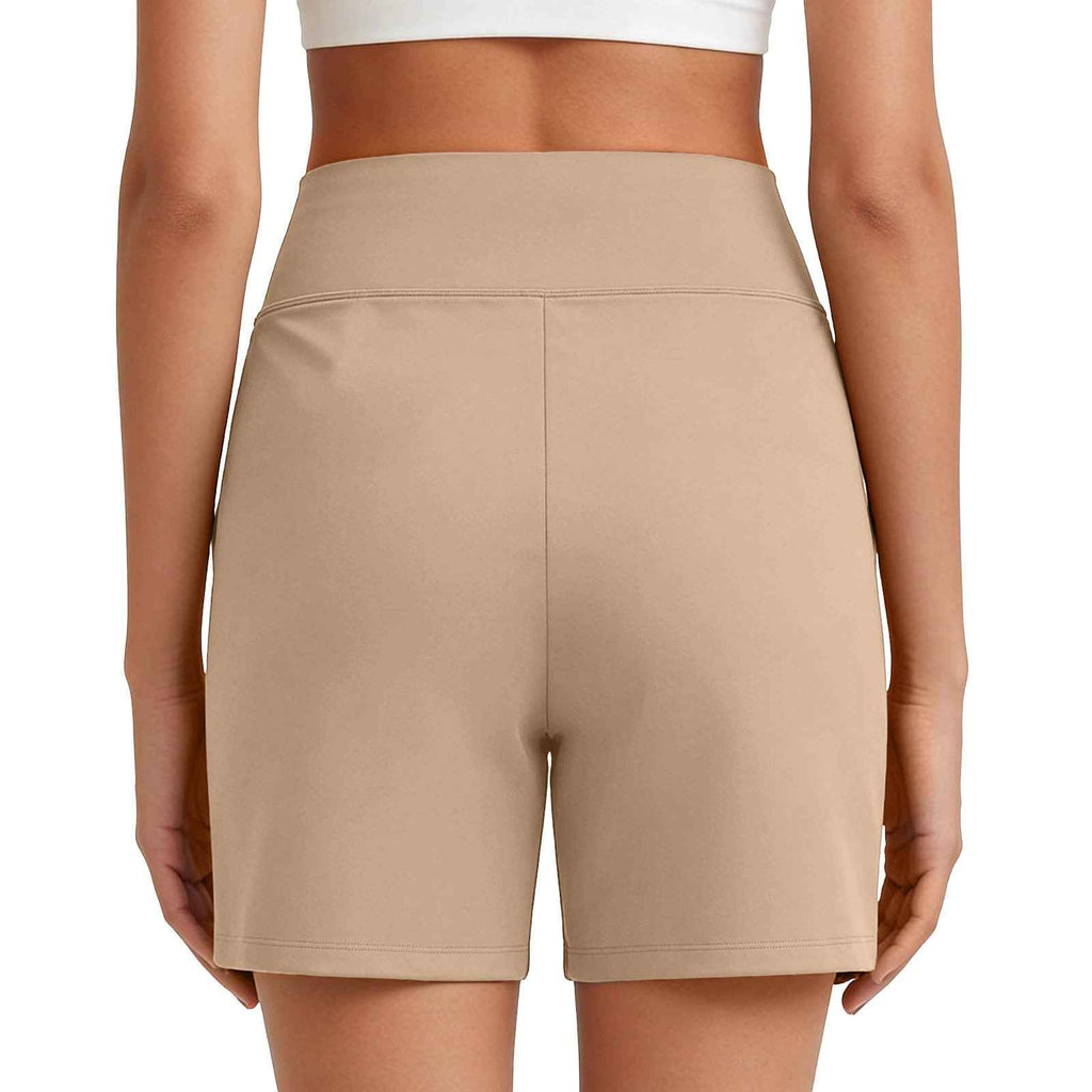 New Womens Solid-color Stretchy Comfortable Fitness Casual Shorts