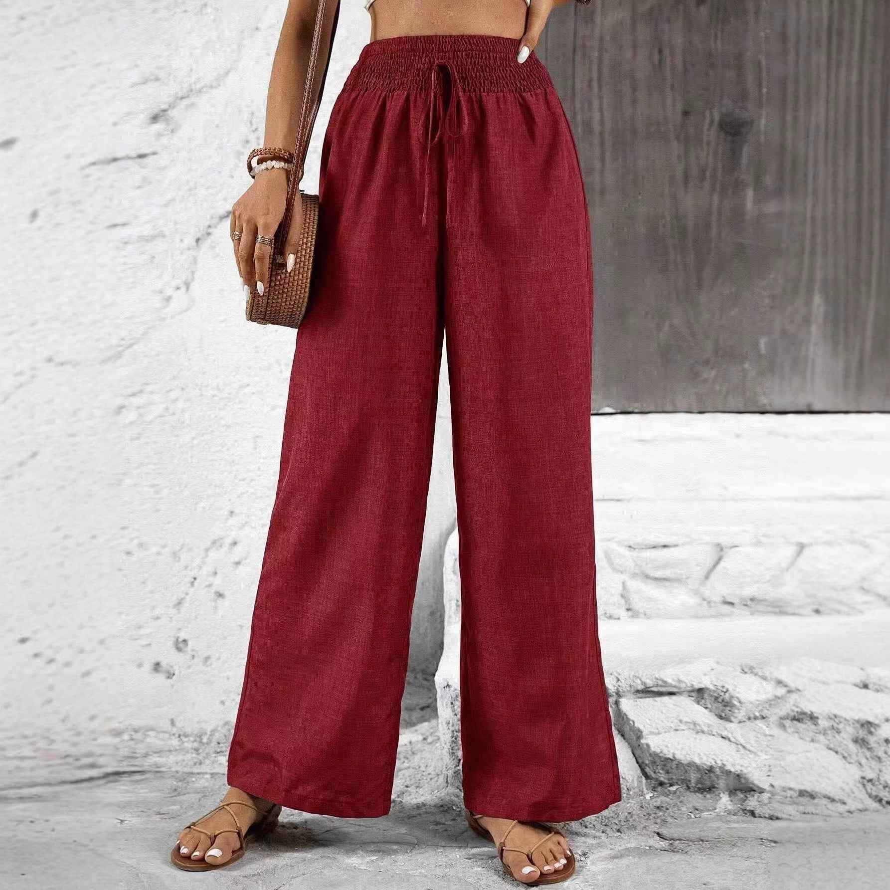 High-Waist Straight-Leg Trousers — 7 Colours, S–XXL