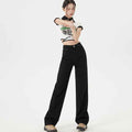 Women's Slim Straight-Leg Jeans – Korean Style Denim
