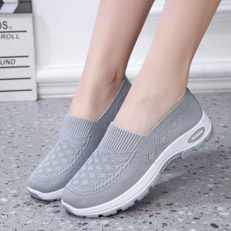Flyknit Walking Shoes — Soft Sole, Non-Slip, Breathable