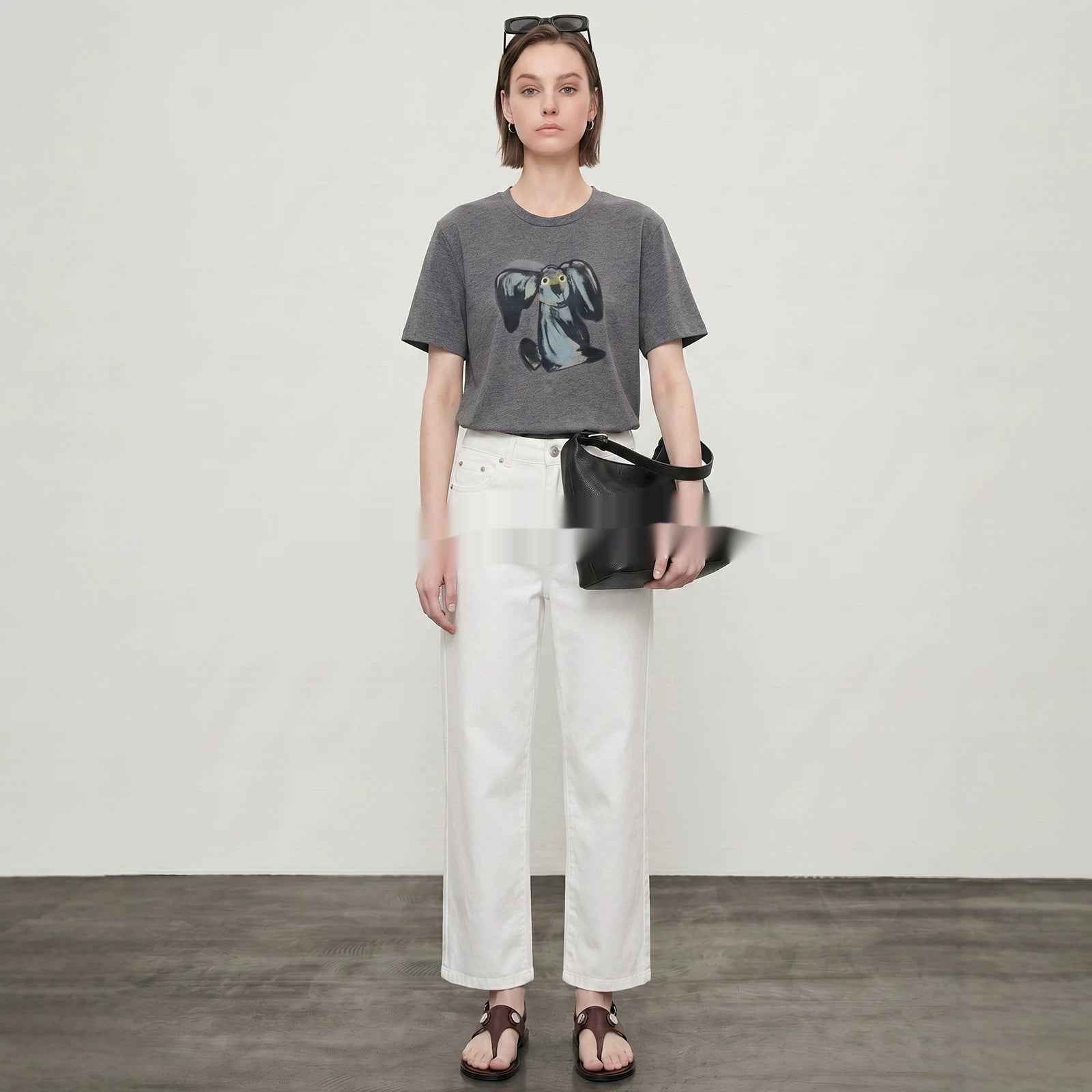 Summer White Cropped Denim Jeans