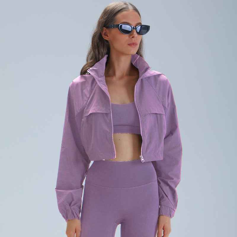 Womens Outdoor Running Slimming Fitness Jacket