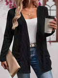Hollow-out Plus-size Womens Long-sleeve Top
