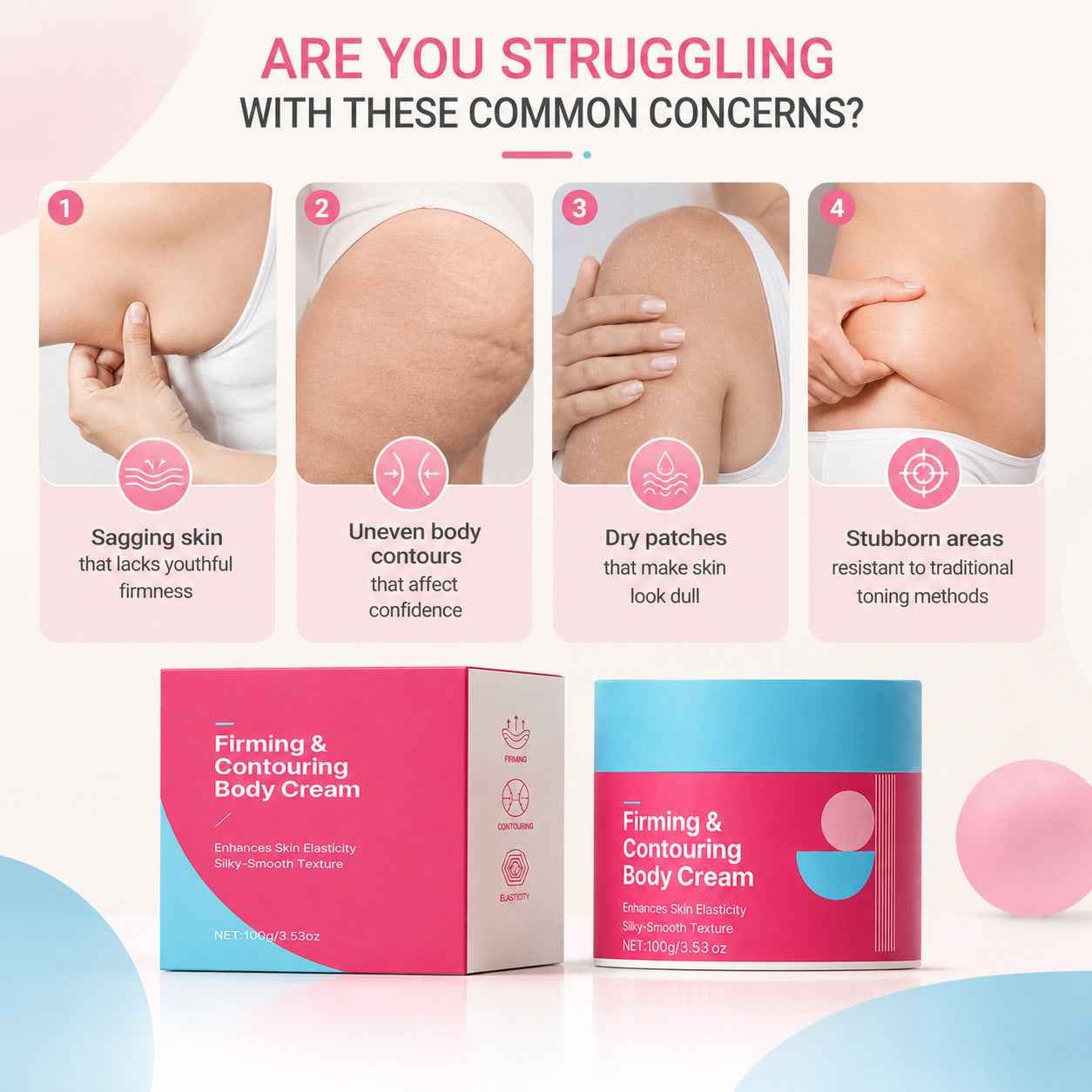 Firming & Contouring Body Cream – Skin-Tightening Body Moisturizer 100g