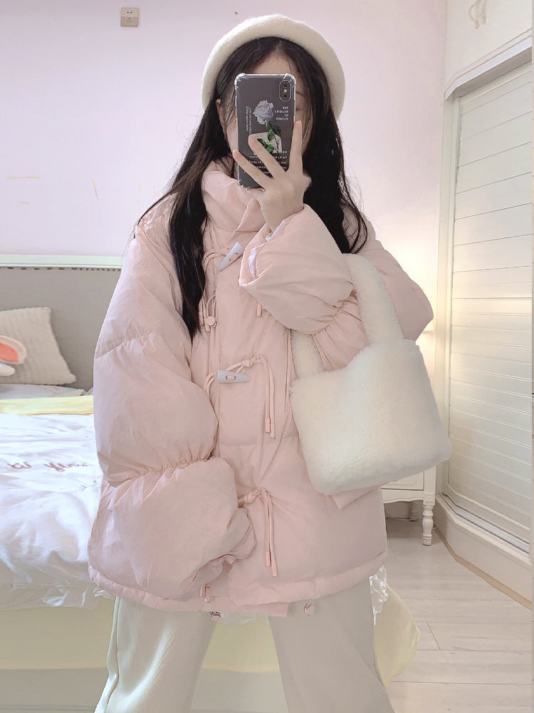 Cotton-Padded Coat with Princess Sleeves – 5 Pastel Colours