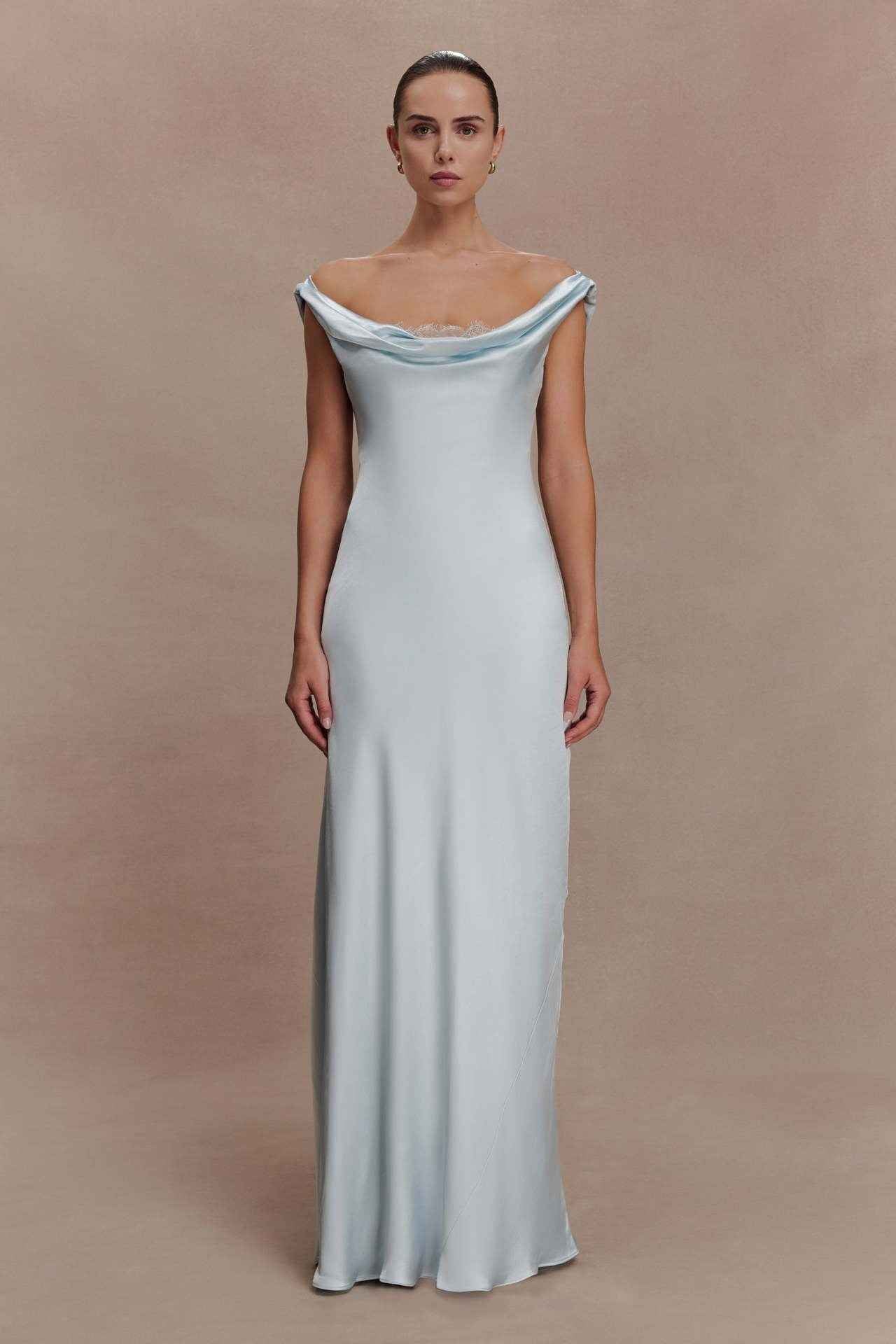 Elegant Lace Evening Dress With A Boat Neckline
