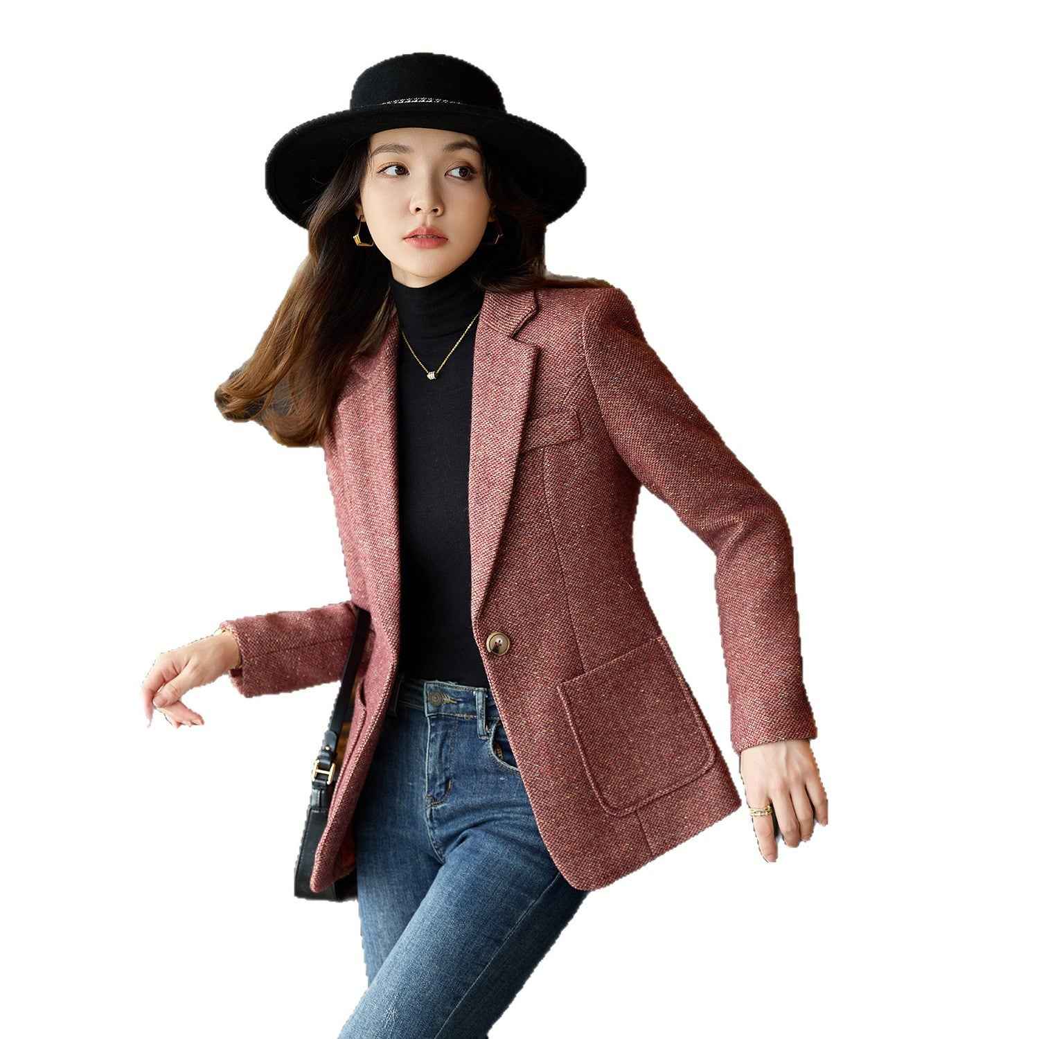 Slim-Fit Suit Jacket — Women's Structured Blazer
