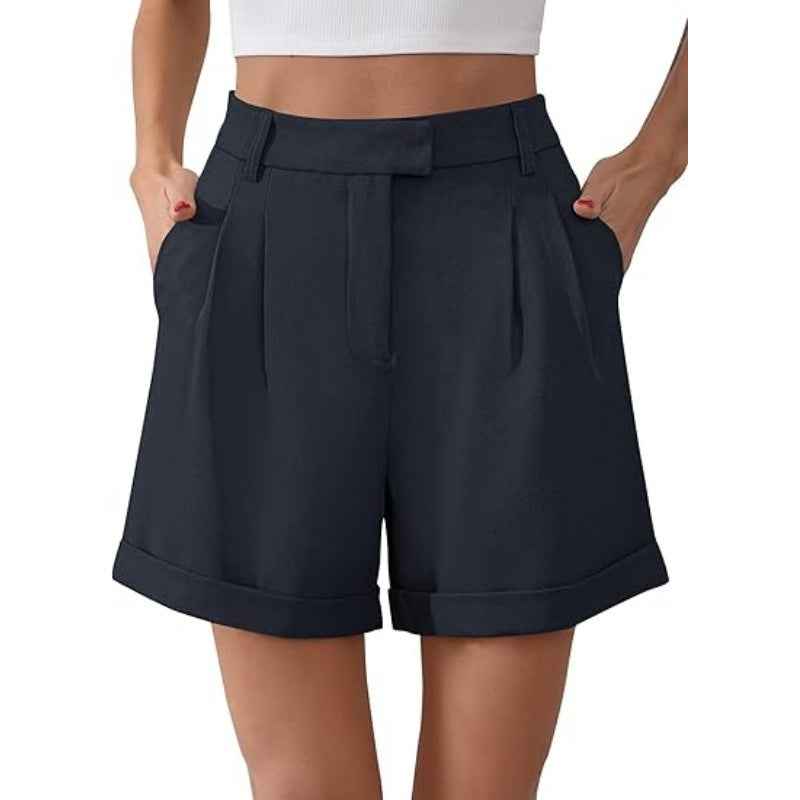 Womens Summer Elastic Business-Formal Shorts