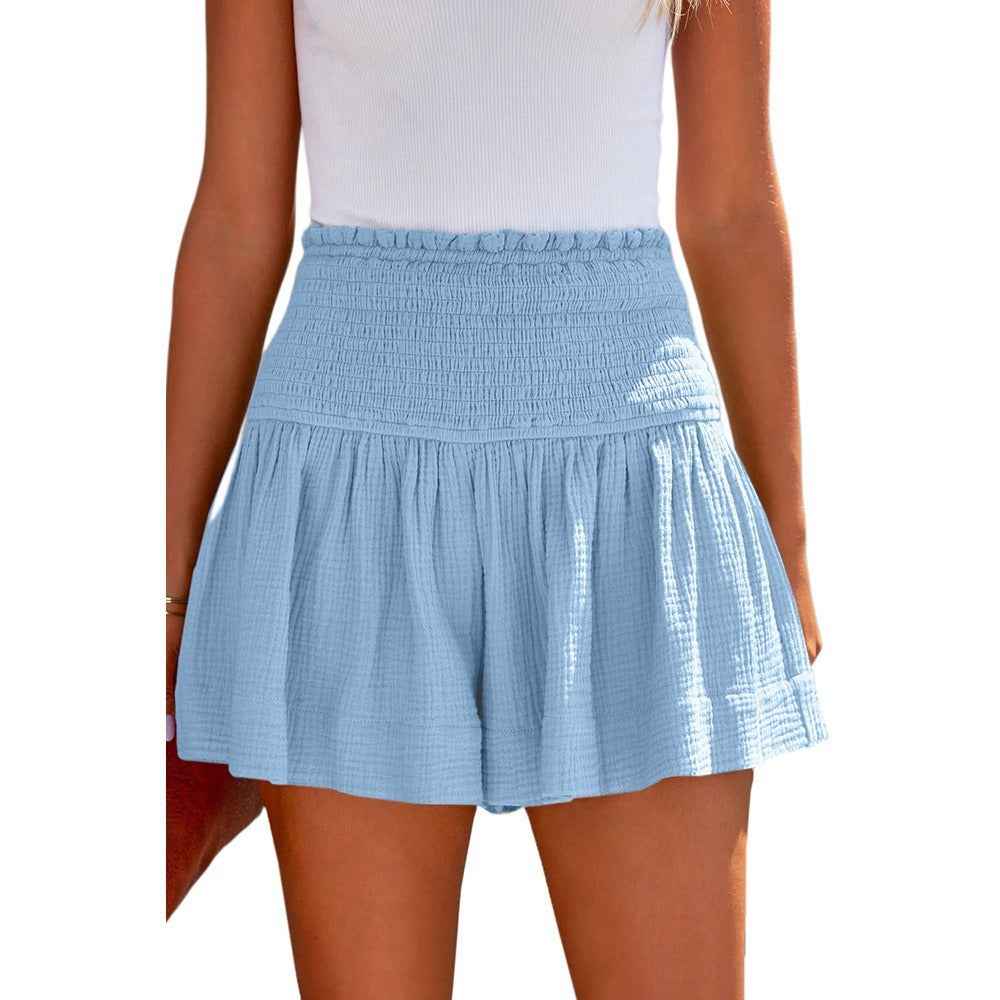 Women's High-Waisted Casual Shorts – Elastic Waist