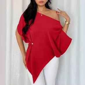 Niche Relaxed-fit Figure-flattering Batwing-sleeve Top