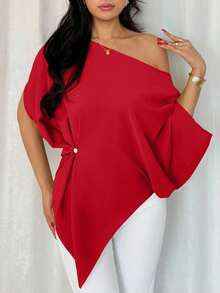 Niche Relaxed-fit Figure-flattering Batwing-sleeve Top