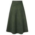 Women's High-Waisted Pleated Suede Pencil Skirt