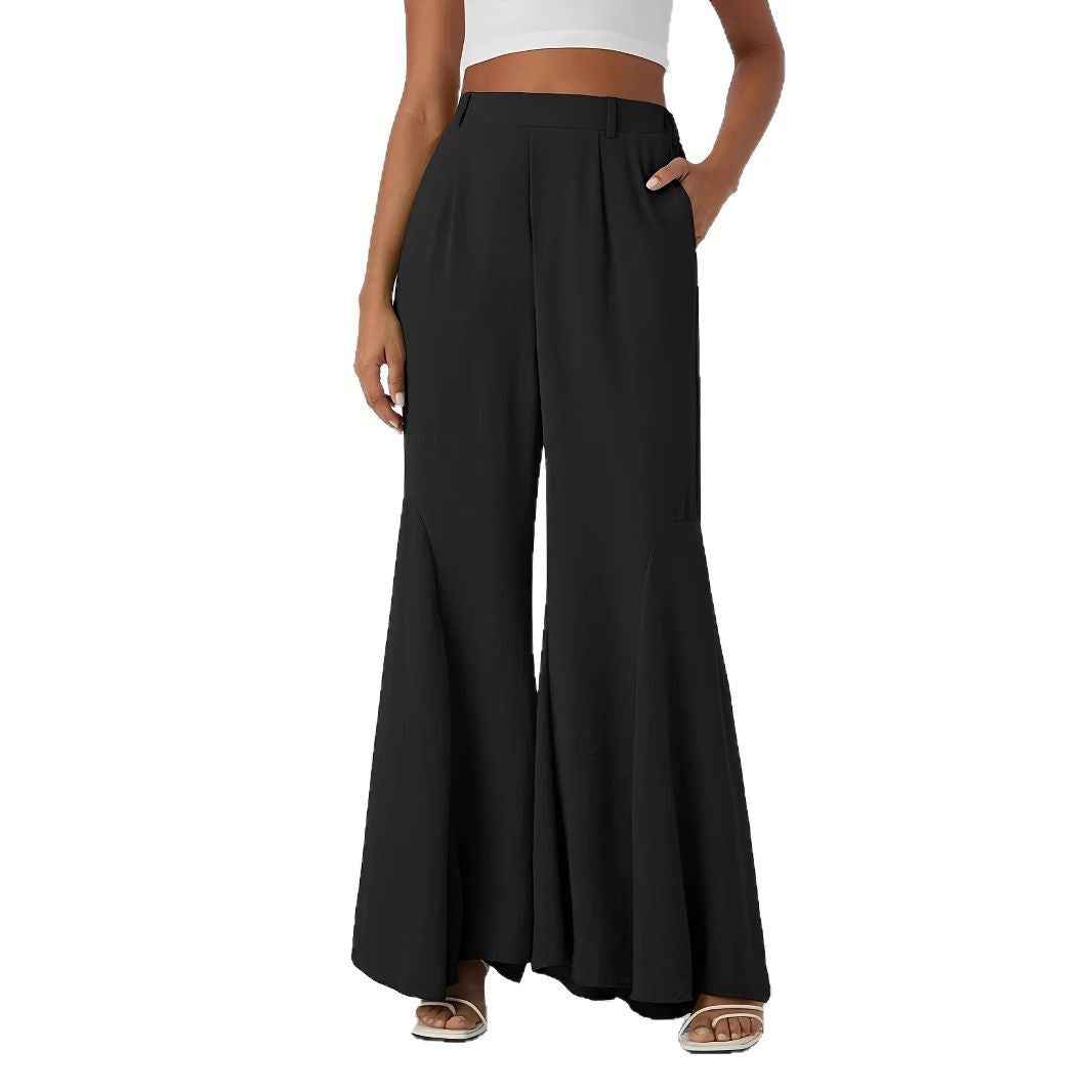 Stylish And Elegant Solid-color Versatile Flared Pants For Women