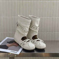 Ballet Sandal Boots – Belt Buckle, Round Toe & Bow Detail